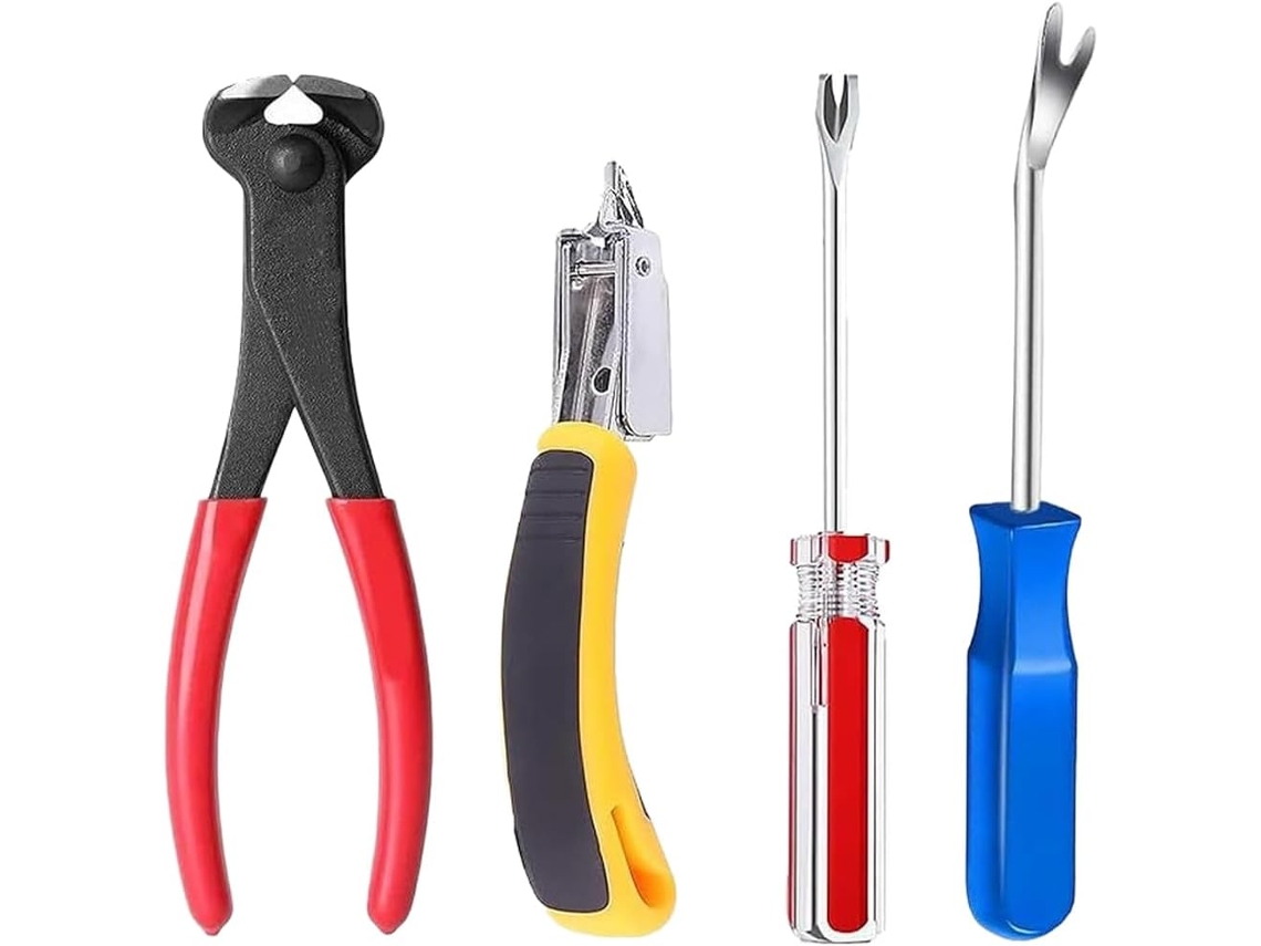 Conjunto De 4 Removedores Grampos Para Estofamento Com Ranhura Em V E