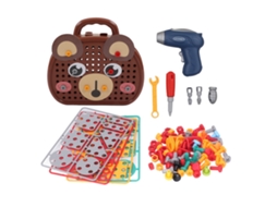 Mali conjunto de Quebra cabeça com Furadeira Elétrica Brinquedos de Aprendizagem Steam Construção Diy