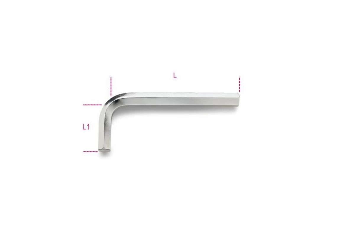 Chave macho de ângulo de 6 pontos cromada série BETA 96 D14Mm L151Mm BETA