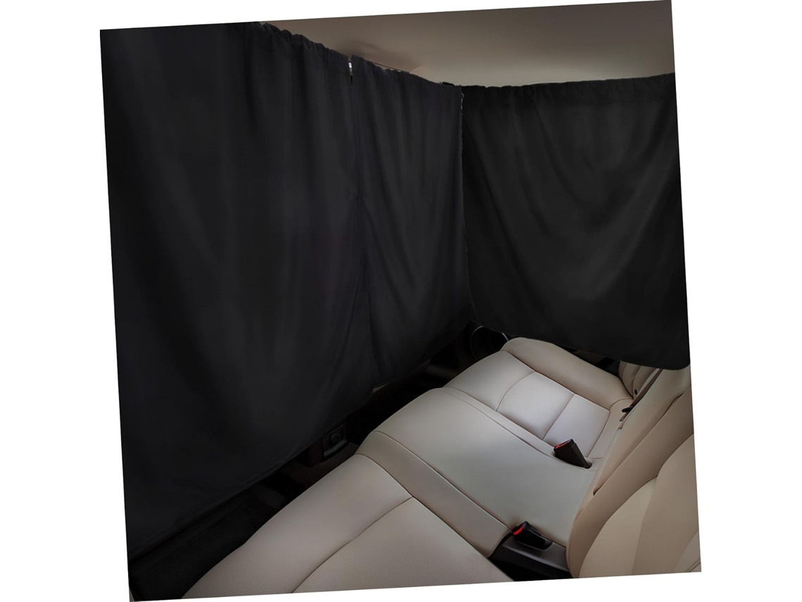 Cortinas de poliéster fechadas para bloquear a luz em carros, compatíveis com diversos modelos.
