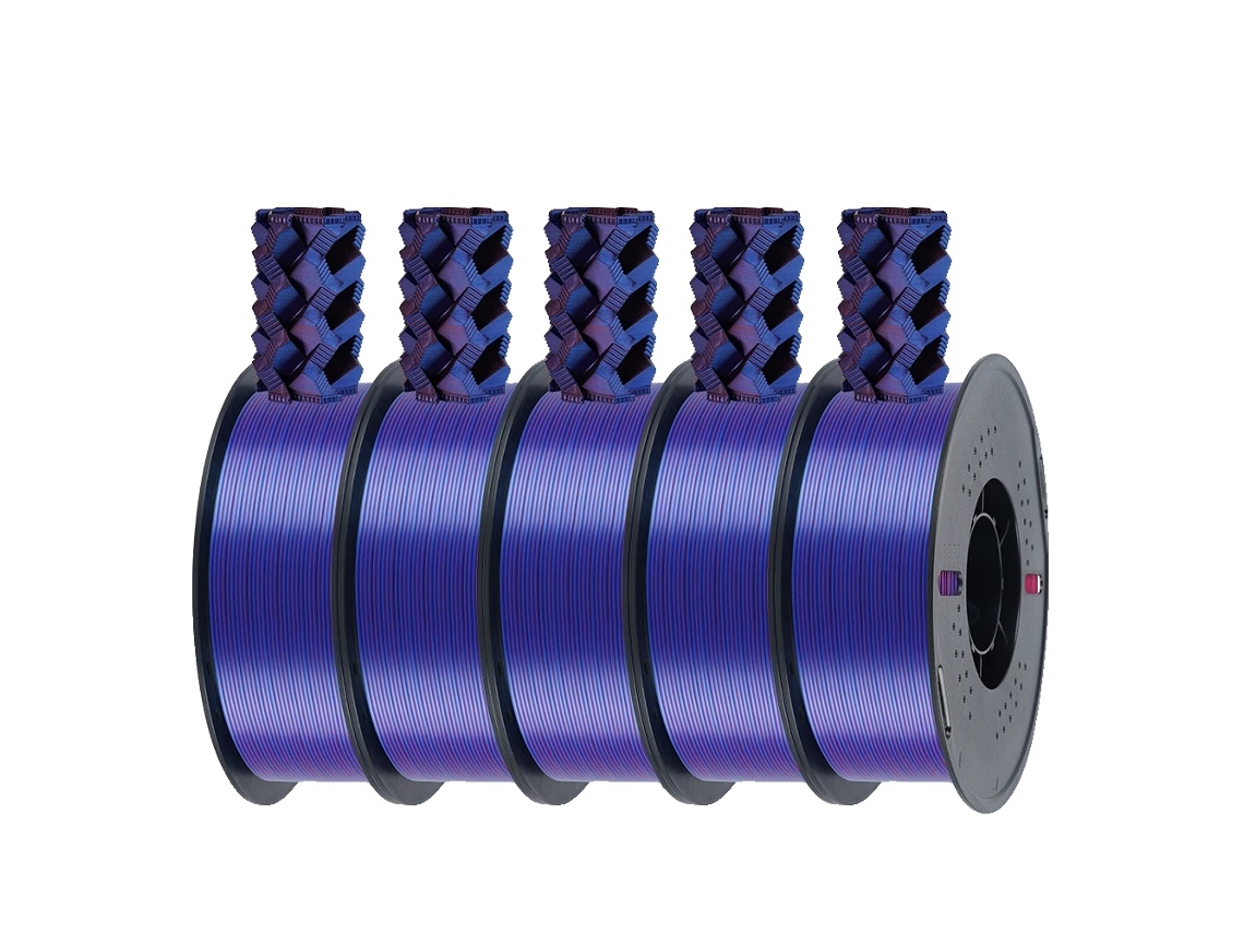 Filamento Para Impressora 3d, 5 Kg De Pla De Seda Multicolorido, 1,75 Mm De Diâmetro, Sem Bolhas, 5 Kg Vermelho Dourado Azul Slowmoose