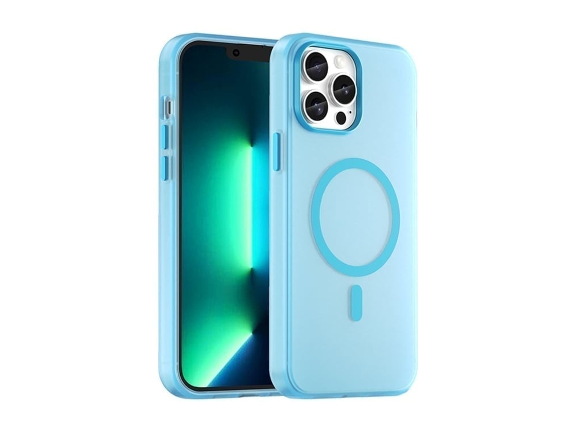 Capa Híbrida Translúcida Para Iphone 13 Pro Max - Tpu E Pc Com Magsafe | Fosca - Azul