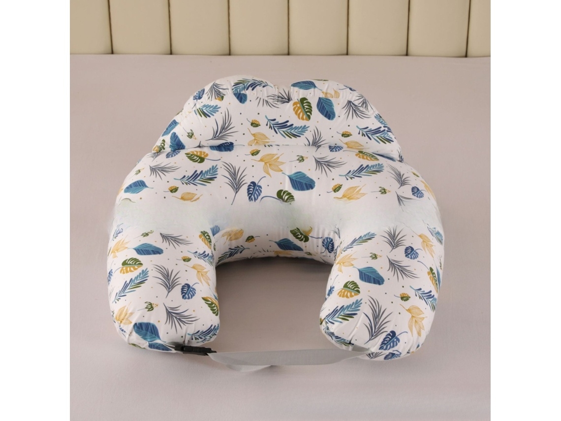 Lurelia Almofada De Amamentação Em U Com Capa Algodão, Cerca 12 Cm, Folhas Azul