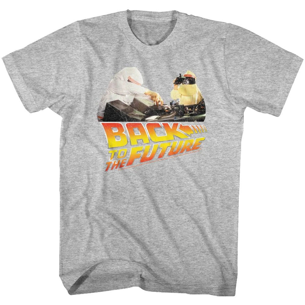 Rockinstone Back To The Future Movie Working Heather Gray Adult T-shirt Size:s