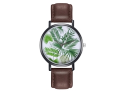 Relógio feminino elegante e moderno em couro marrom Zlf0215-h