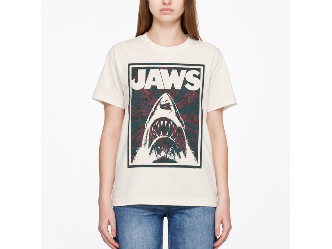 Rockinstone Jaws Movie Wop Solid Natural Adult T-shirt Size:xxl