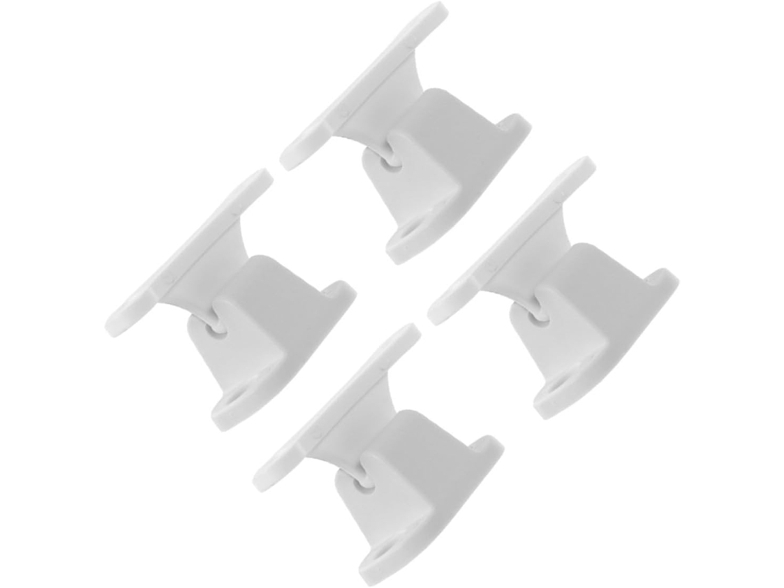 Trava De Porta Resistente Em Nylon Branco Com Batente Em T Para Camping.