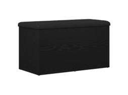 Conjunto 1 Banco De Arrumação Vidaxl Preto Derivados De Madeira (82 X 42 X 45 Cm)