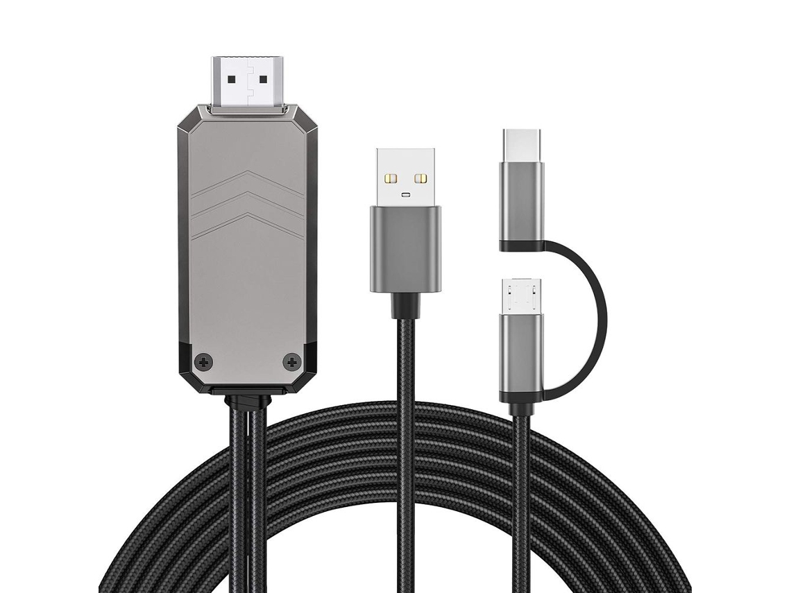 Android Type c/micro Usb para Cabo Hdmi Mhl Adaptador AQUAFORGE