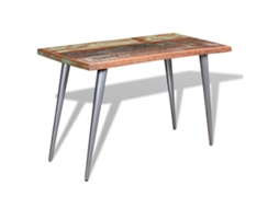 Vidaxl Mesa De Jantar Madeira Reciclada Maciça 120x60x76 Cm