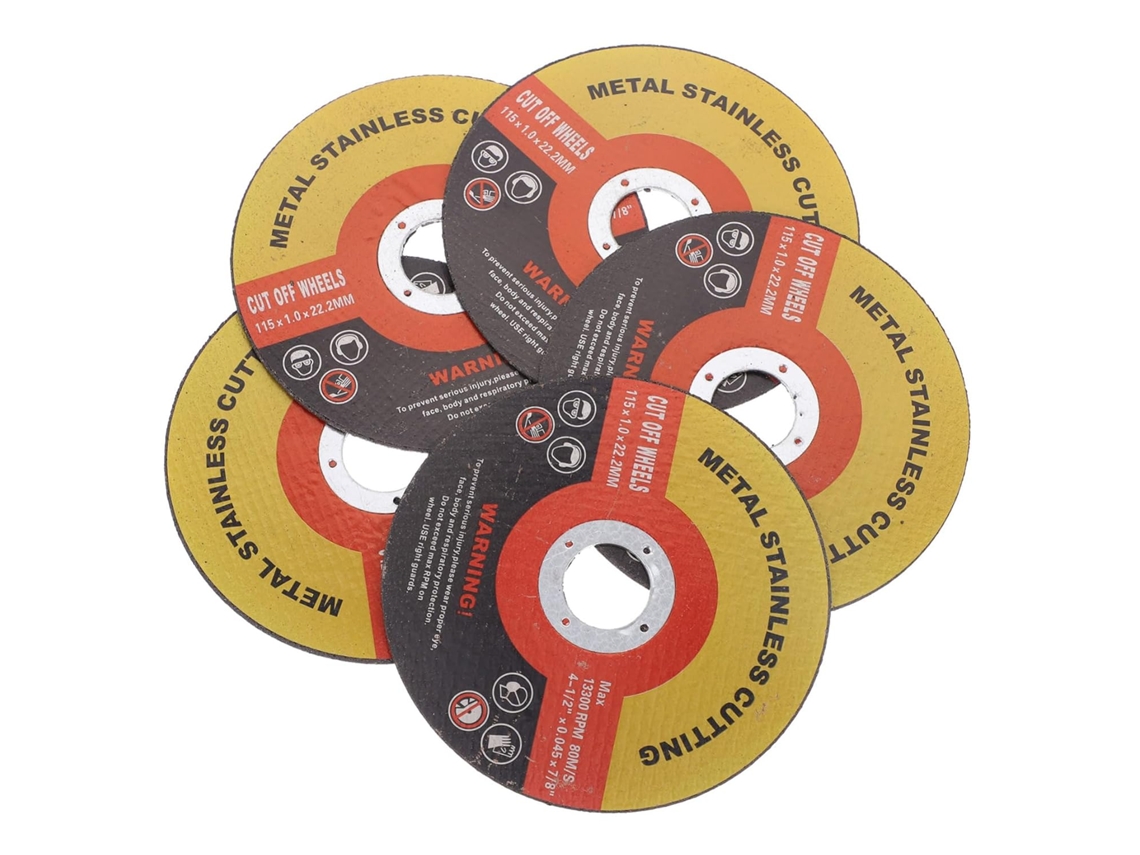 Conjunto De 10 Discos Corte Gatuida 4, 5 Polegadas Para Metal E Aço Inoxidável Com Alta Eficiência De Desbaste Baixo