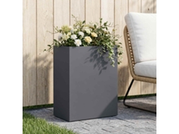 Vidaxl Vaso De Jardim Antracite 40 X 20 X 50 Cm Aço Laminado A Frio