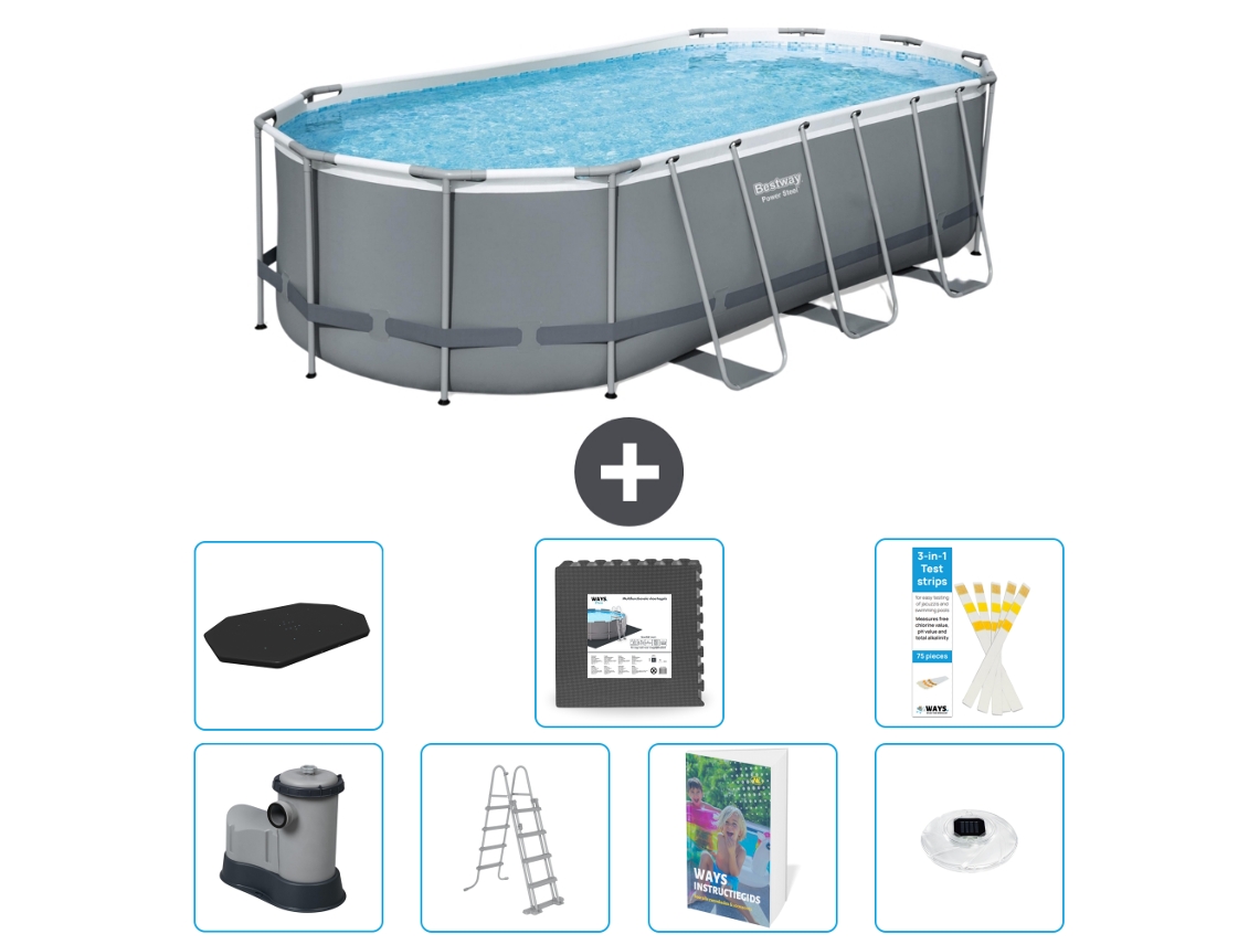 Bestway Piscina Bestway Power Steel Oval - 549x274x122 Cm - 8-peças S608