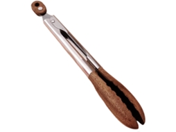 Pinça Para Servir, 30cm Antiaderente Mecanismo De Travamento Pinça Madeira Para Churrasco Ideal Cozinhar Saladas