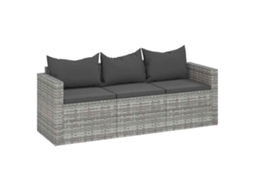 3-seater Garden Sofa, 3-seater Garden Sofas Vidaxl Cinzeto Rattan / Vime (n/a)