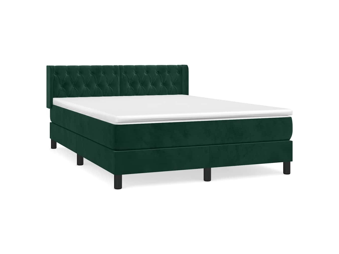 Box Spring Bed, Box Spring Beds Vidaxl Verde Veludo (140 X 200 Cm)