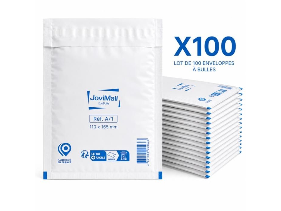 Conjunto De 200 Envelopes De Bolhas Brancas A/1 110 X 165 Mm – Sacos Almofadados De Expedição Para Proteção E Envio De Pacotes