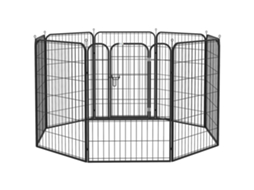 Caixa de Aço Epóxi com Porta de Cachorro 80x100cm Preto