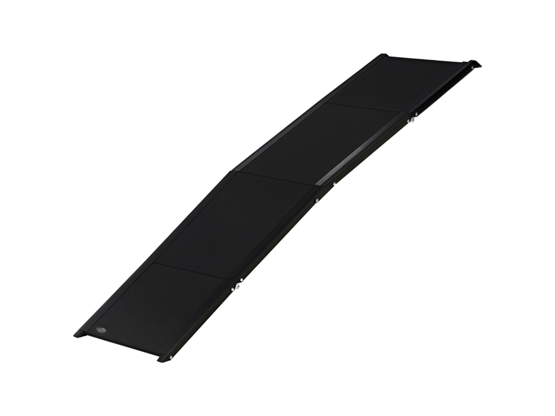 Rampa dobrável para cães com superfície antiderrapante alça e gancho carga até 60 kg 158x43,5x2,5 cm Preto | S/MARCA