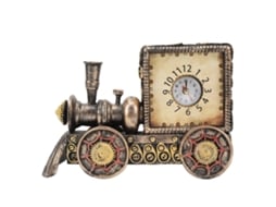 Relógio modelo locomotiva de resina, retro, decorativo para casa e escritório | S/MARCA