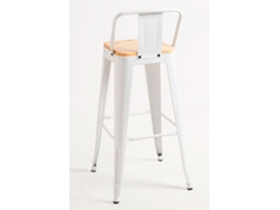 Banco Torix Encosto Madeira Natural 100 Cm - Branco