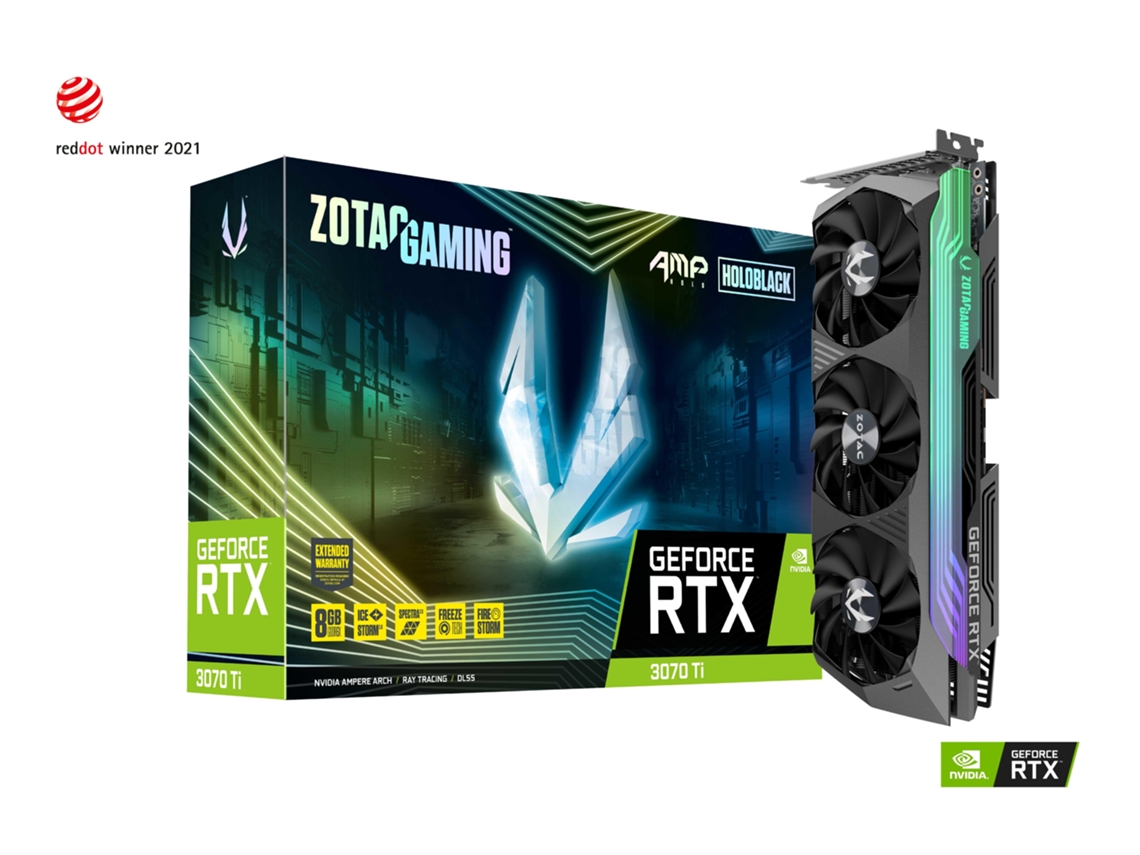 Placa Gráfica ZOTAC GeForce RTX 3070 Ti (NVIDIA - 8 GB GDDR6X)