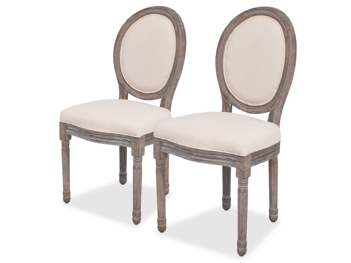 Dining Chair, Dining Chairs Vidaxl Creme Tecido (n/a)