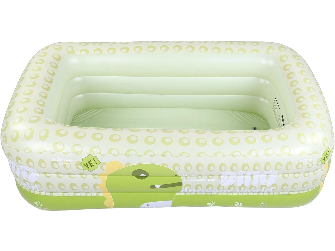 Piscina inflável de 180x130x56 cm, resistente, com estampa de dinossauros, CHABERLU