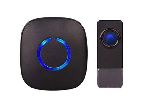 Campainha Sem Fio Sadotech 1 Transmissor De Botão De Pressão E 1 Receptor De Campainha, Funcionamento Com Bateria,à Prova Dágua,com Luz Led Preto