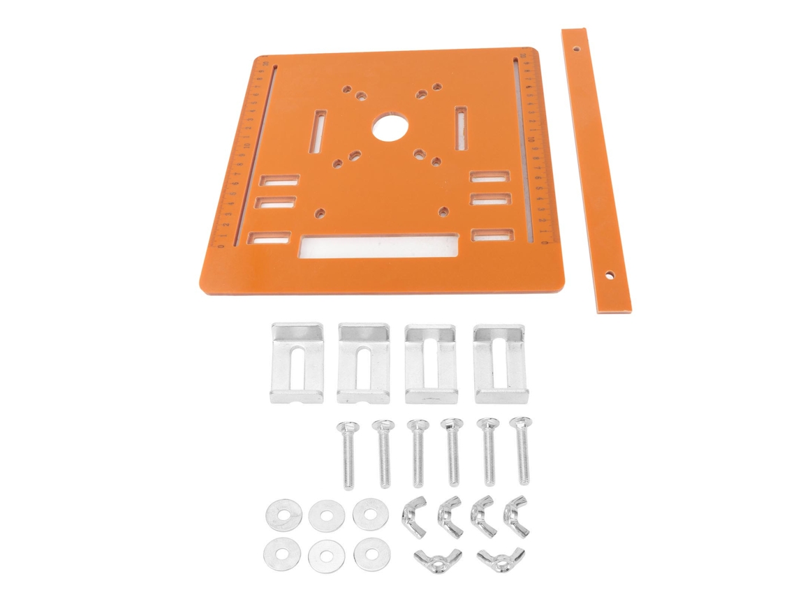 Placa de base para máquina de corte, guia para serra circular, placa de inserção para madeira, 28x25cm