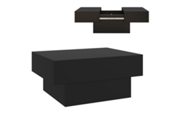 Mesa De Centro Lens Extensível 80x60x36 Cm Preto [EN.CASA]