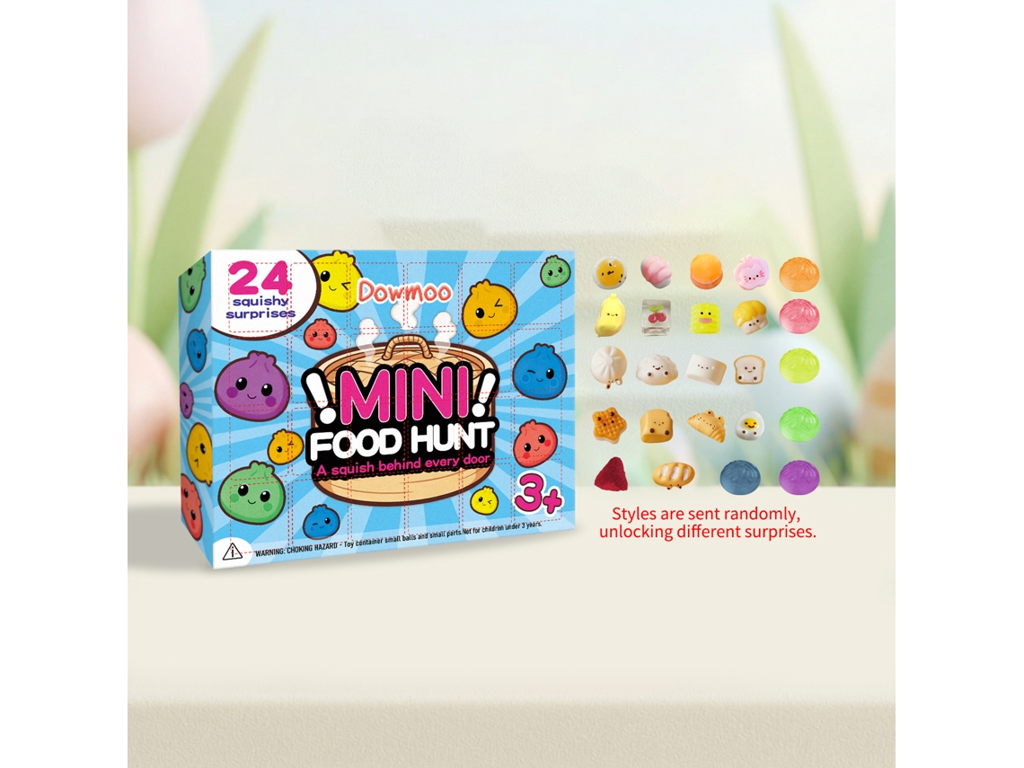 Caixa Cega Mini Brinquedo Squeeze Comida 24