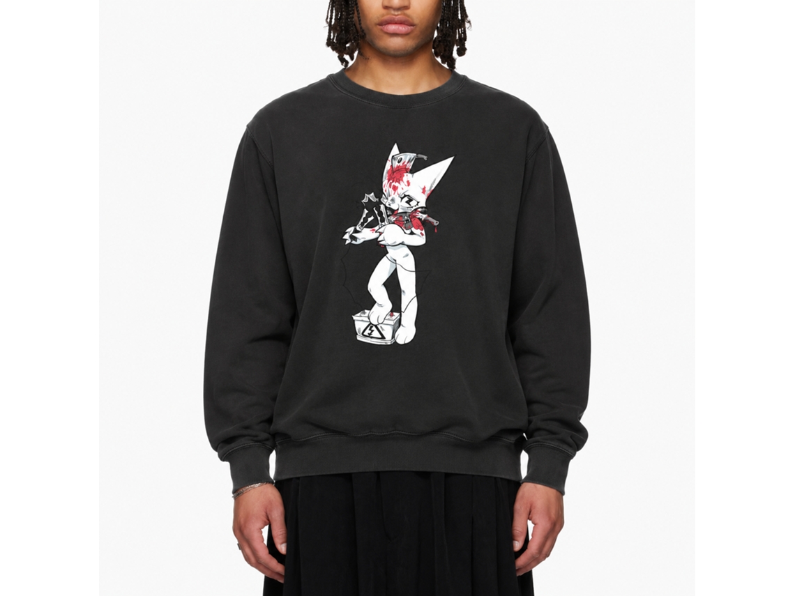 Rockinstone Difference Between War + Love Pod Black Sweatshirt Unique Designer Style