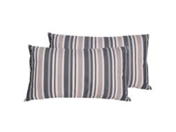 Conjunto De 2 Almofadas De Exterior Beliani Kastos De Poliéster Taupe 40x70x8