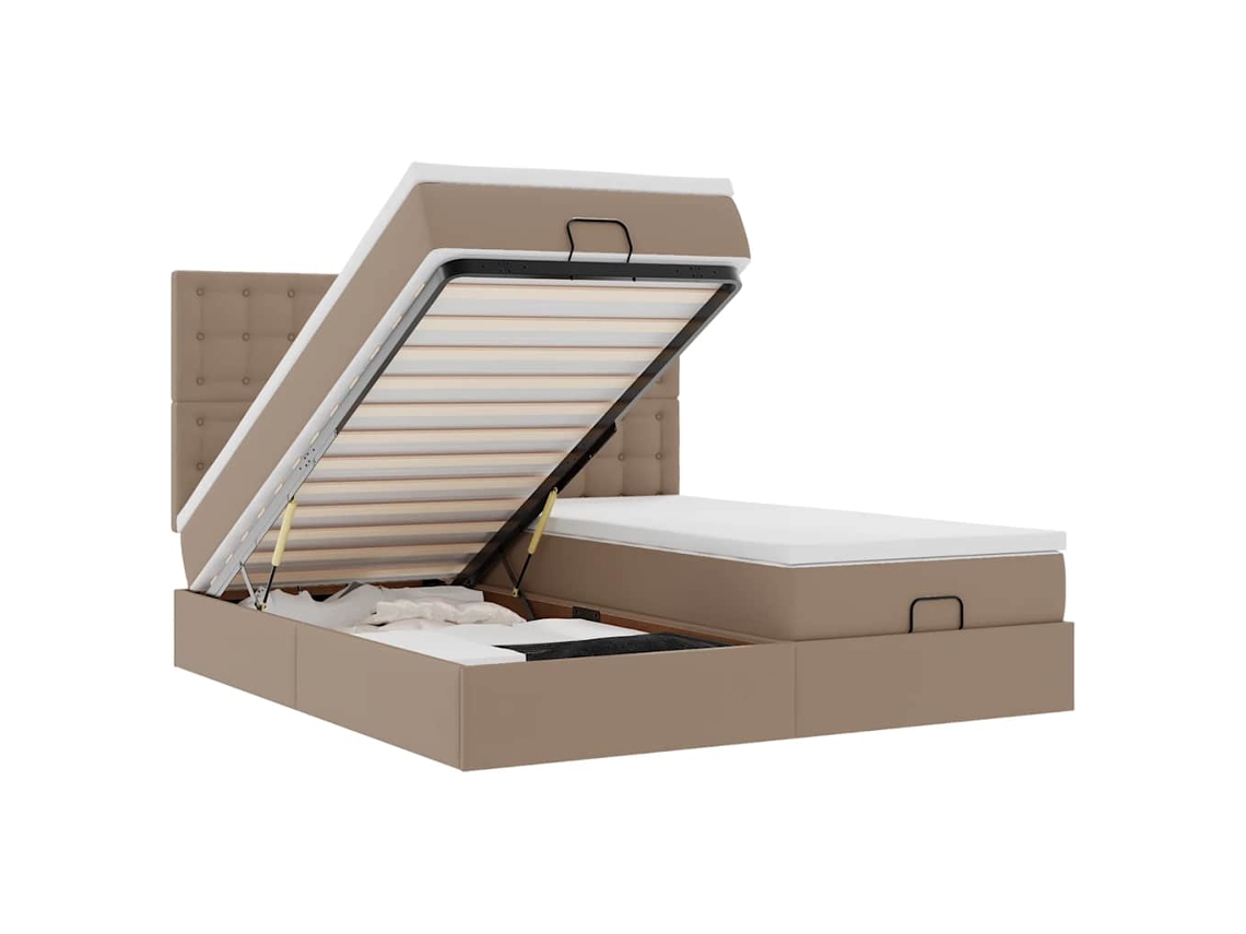 Ottoman Bed, Ottoman Beds Vidaxl Marrom Couro Artificial (180 X 200 Cm)