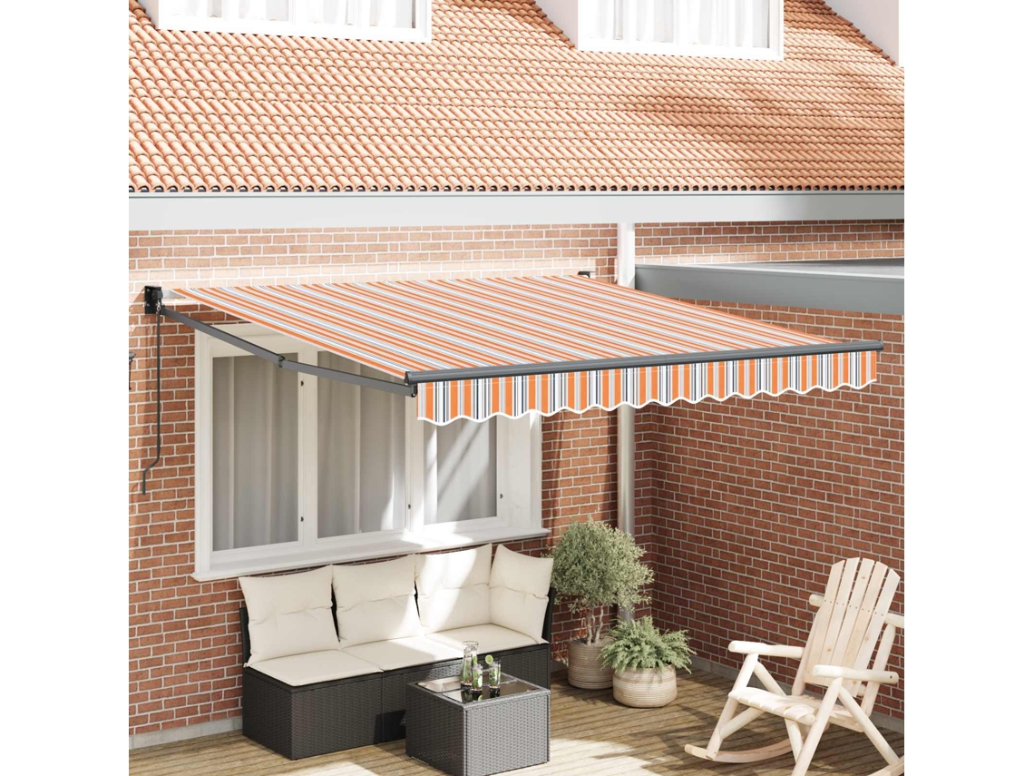 Vidaxl Toldo Retrátil Multicolor 350 X 250 Cm