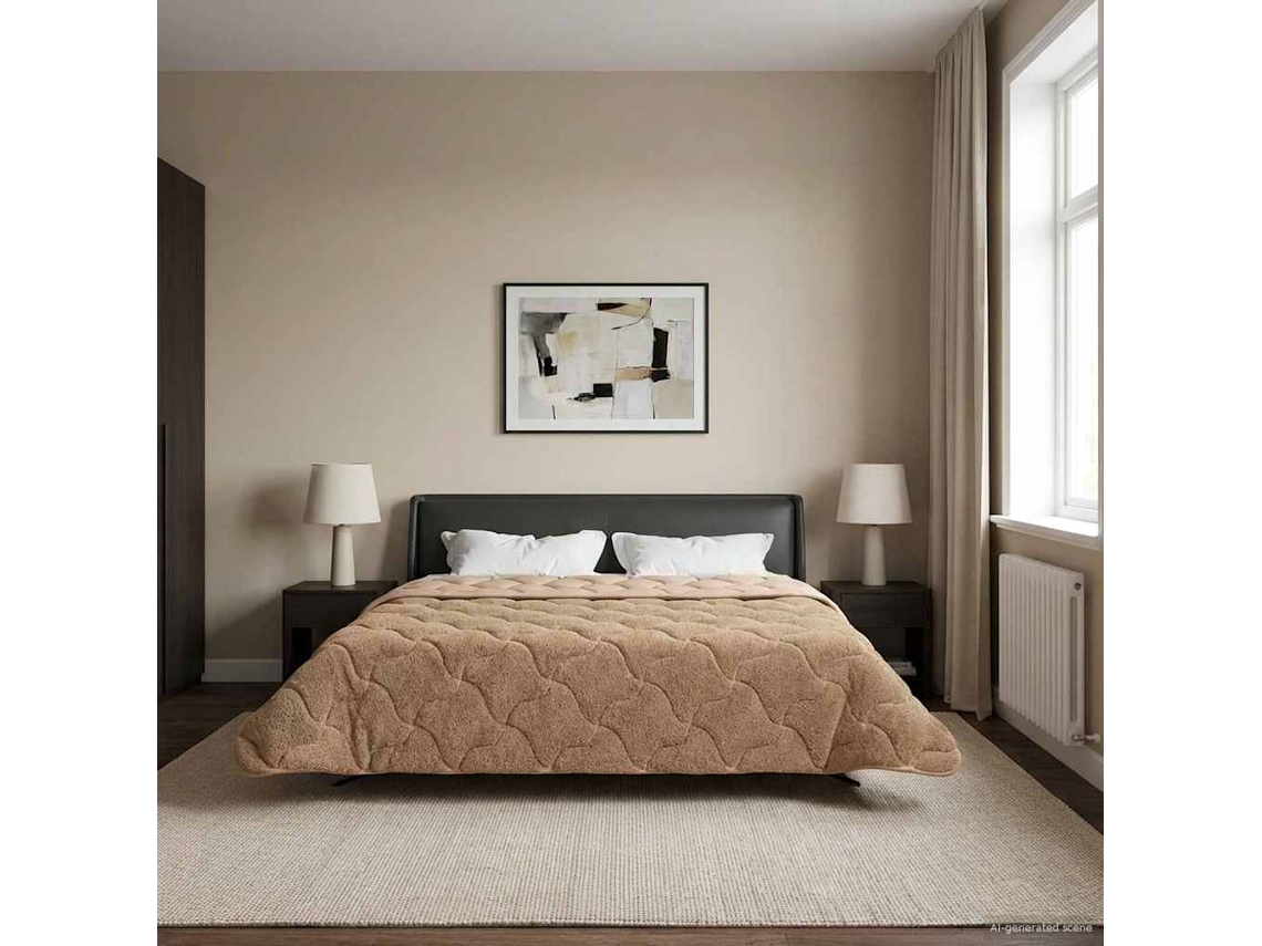 Vidaxl Edredom De Inverno 200 X 220 Cm Inverno Cinzento-acastanhado