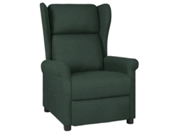 Vidaxl Poltrona Reclinável Tecido Verde-escuro