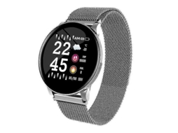 Relógio inteligente unissex à prova d'água IP67 com rastreador de condicionamento físico compatível com Android e iOS Ly Ebike (prata)