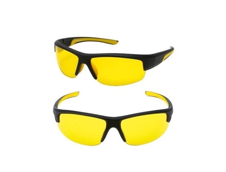 Óculos De Sol Esportivos Retangulares Com Lentes Amarelas Tinted Marca Juyar Com Braços Ajustáveis