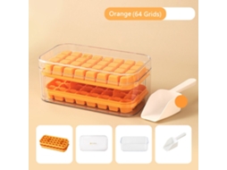 Ice Cube Bricka Laranja 64 Grades Máquina de fazer cubos de gelo 64 Grades Laranja Slowmoose