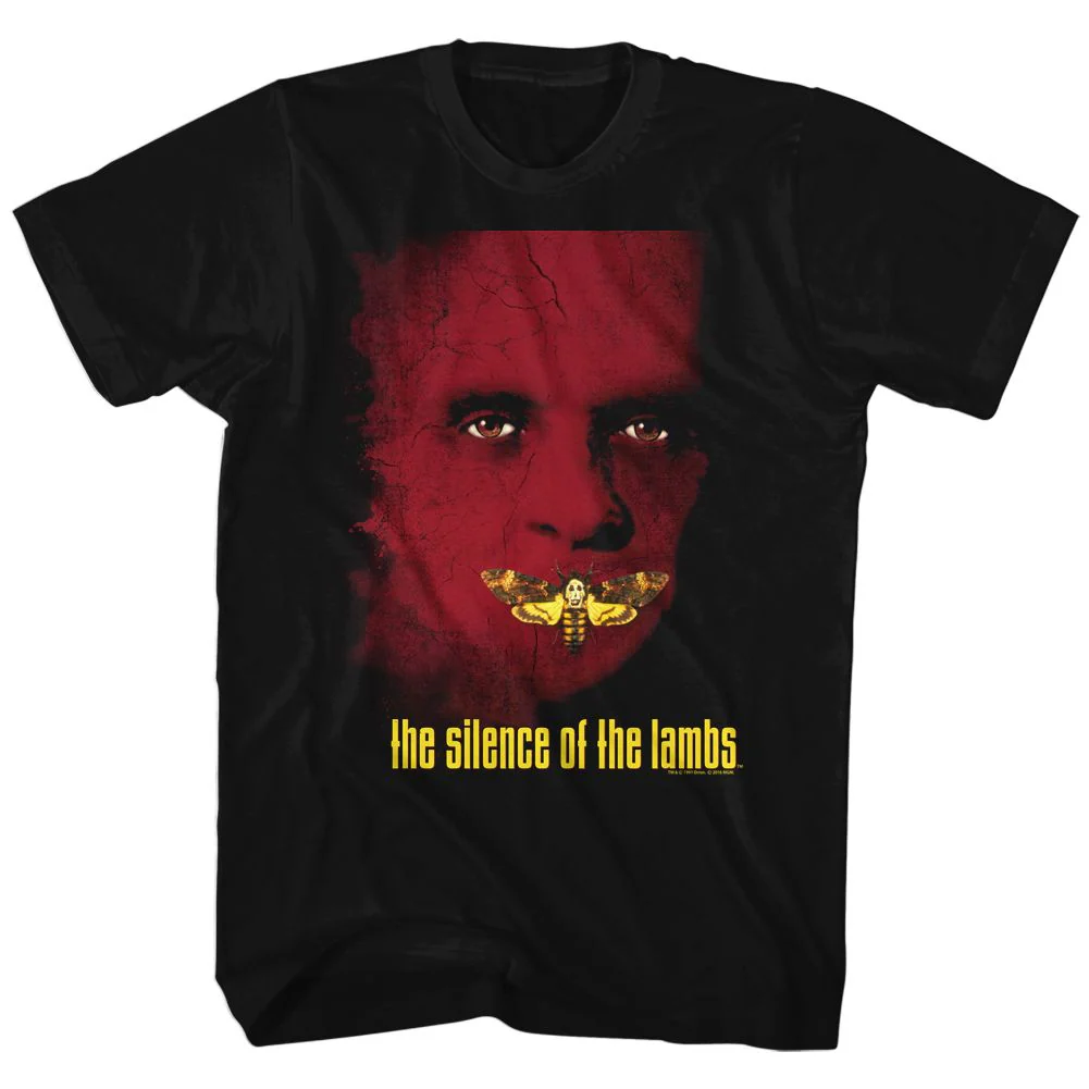 Unisex Adult T-shirt Rockinstone Silence Of The Lambs Movie Poster Black Sizes