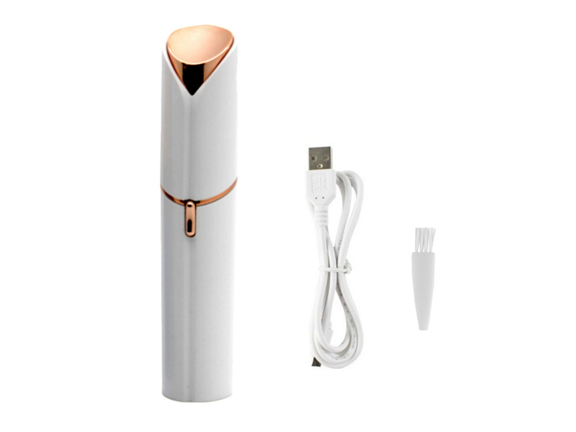 2026 depiladora Facial Portátil para Mulher na Forma de Batom, Recarregável Usb, Depiladora Corporal Branca