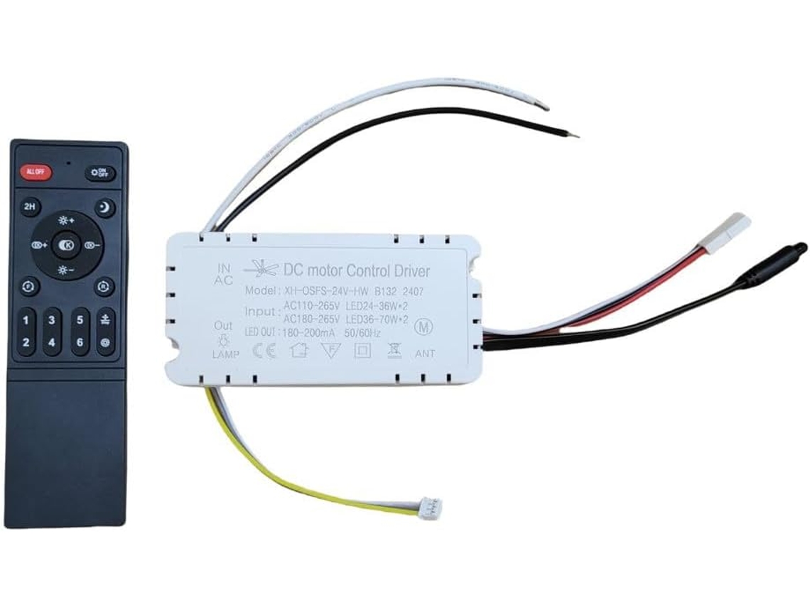 Ventilador De Teto Com Controle Remoto E Receptor, Led