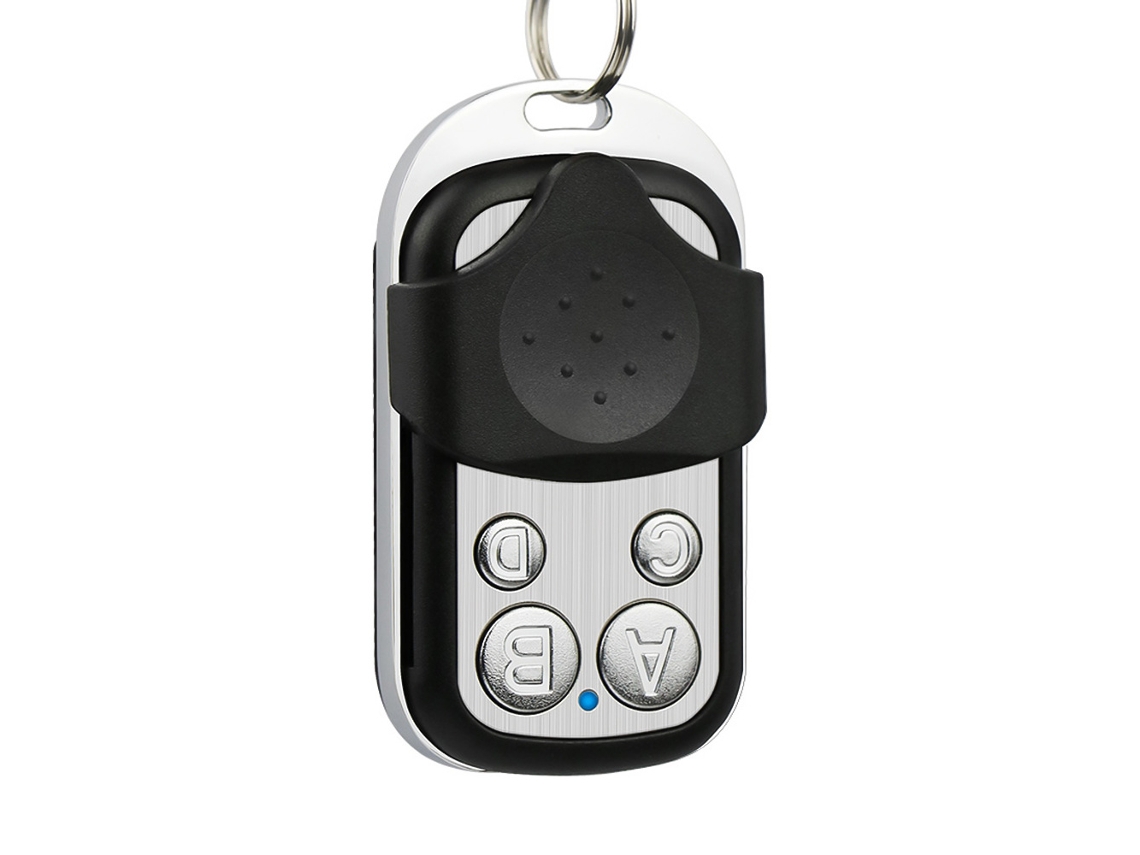 Controle remoto clone 433MHz 4 botões com capa de proteção portátil
