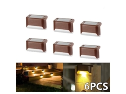 Kit com 6 peças de reposição para luminária solar com luz branca quente IP65 AQUAFORGE