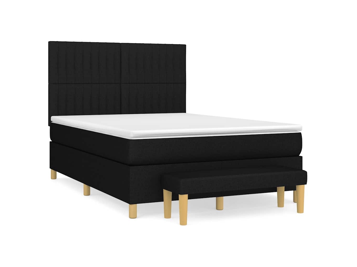 Box Spring Bed, Box Spring Beds Vidaxl Preto Tecido (140 X 200 Cm)