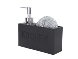 Dispensador de Detergente para Louças S/MARCA, Aço Inox, com Pincel, 300ml