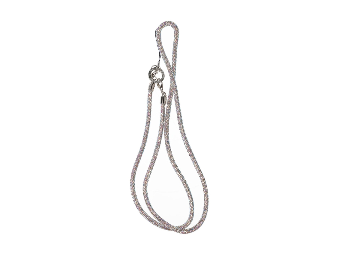 Colar Com Pulseira Para Celular De 120 Cm - Glitter Iridescente