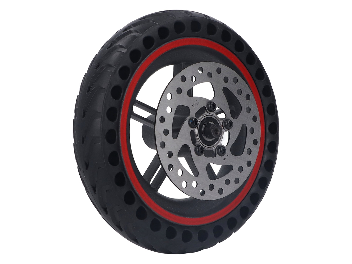 Montagem de Roda Traseira Mali para Patinete Xiaomi Pro Pro2 com Freio a Disco 120mm Vermelho